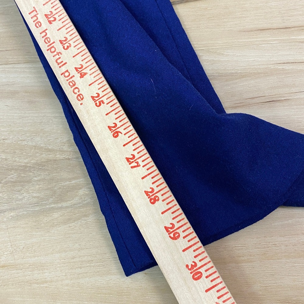 Indochino Wool Dress Pants Mens 36x30 Tailored Straight Leg Royal Blue Flannel - Picture 7 of 10